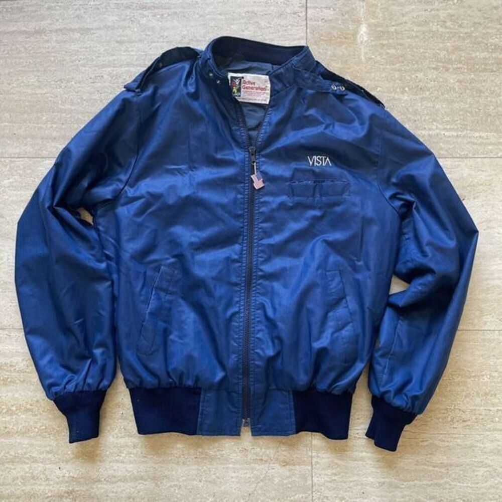 Vintage 70-80s Vista Active‎ Generation Bomber Jacket Size M Blue